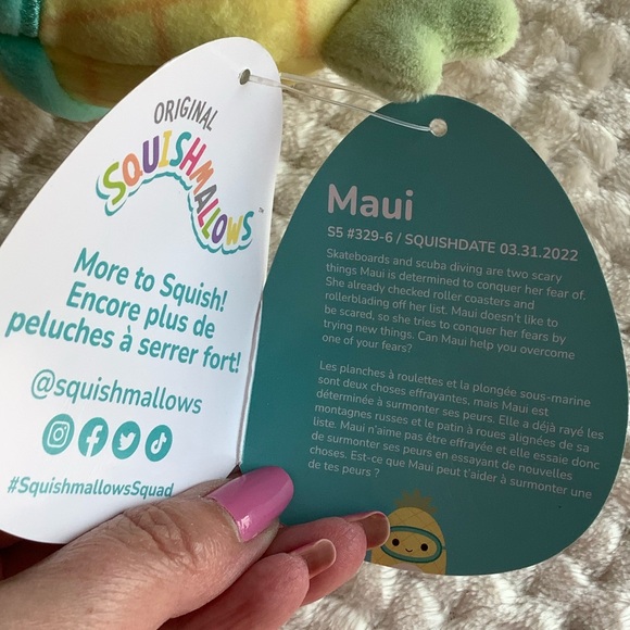 Kellytoy Squishmallows Maui Plush Scuba Diving Pineapple Stuffed Animal w Tags - Picture 8 of 11